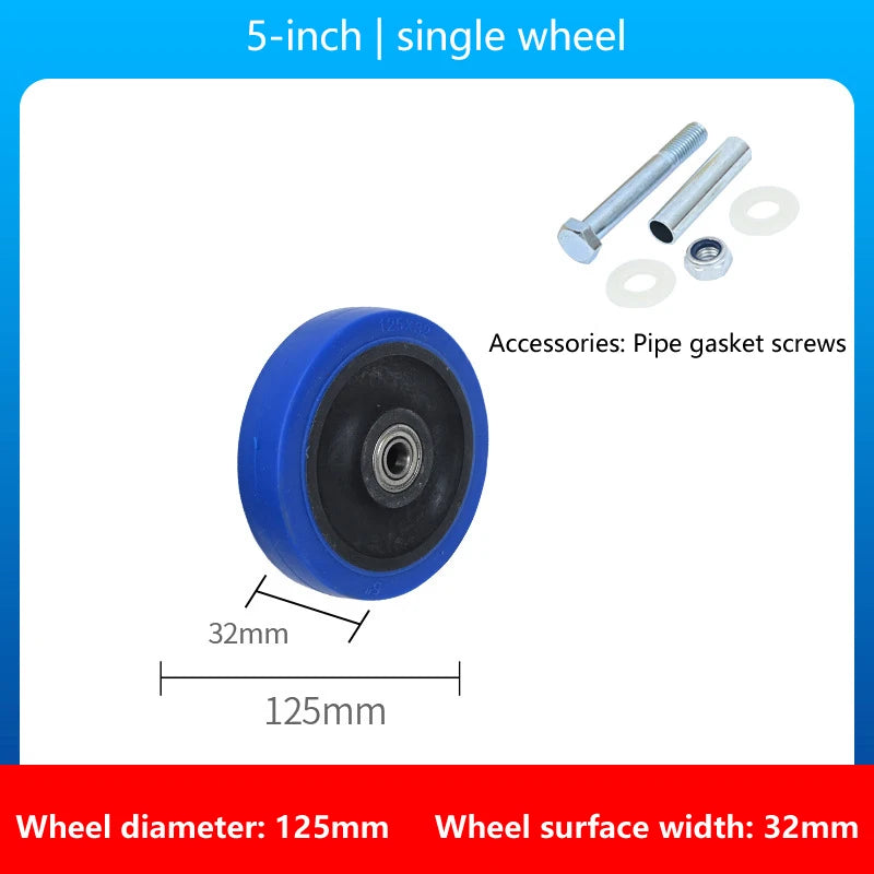 3/4/5Inches Wear-resistant Replacement Caster Wheel For Heavy Furniture Industrial Equipment Trolley Accessories Peaceful Pleasures Health and Wellness 5 inches