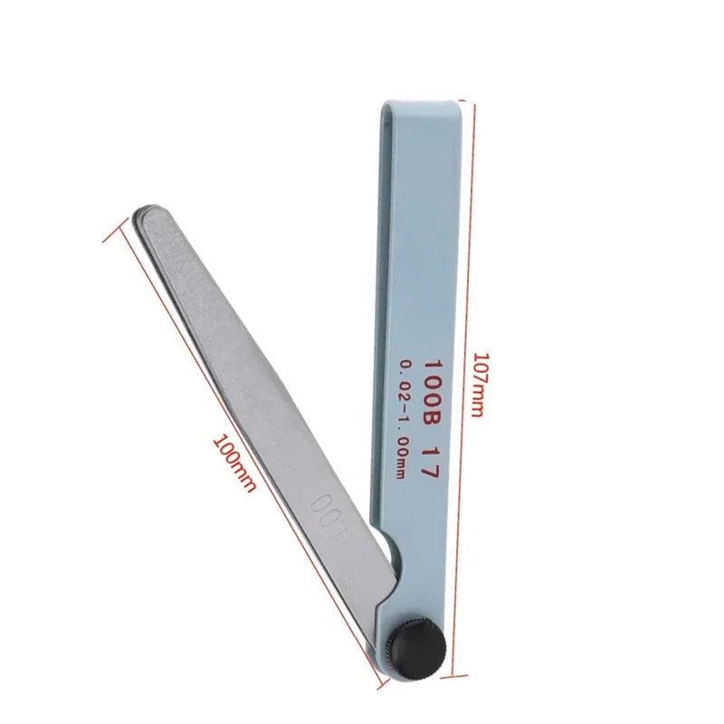 Professional 17 Blades Feeler Gauge Metric Gap Filler Feeler Gauge 0.02 To 1mm Gage Measurment Tool For Engine Valve Adjustment Peaceful Pleasures Health and Wellness