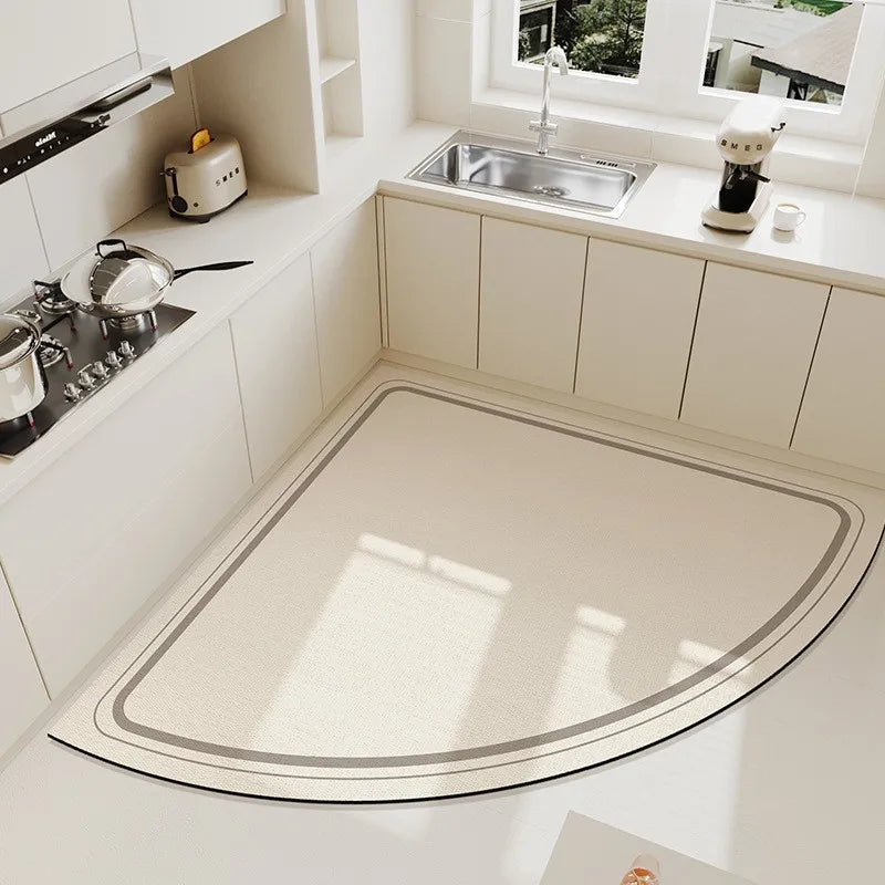 Nordic Retro Floor Mat – Non-Slip, Absorbent & Cuttable