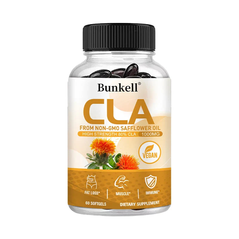 CLA 1000mg Supplement – 80% Active CLA from Safflower Oil