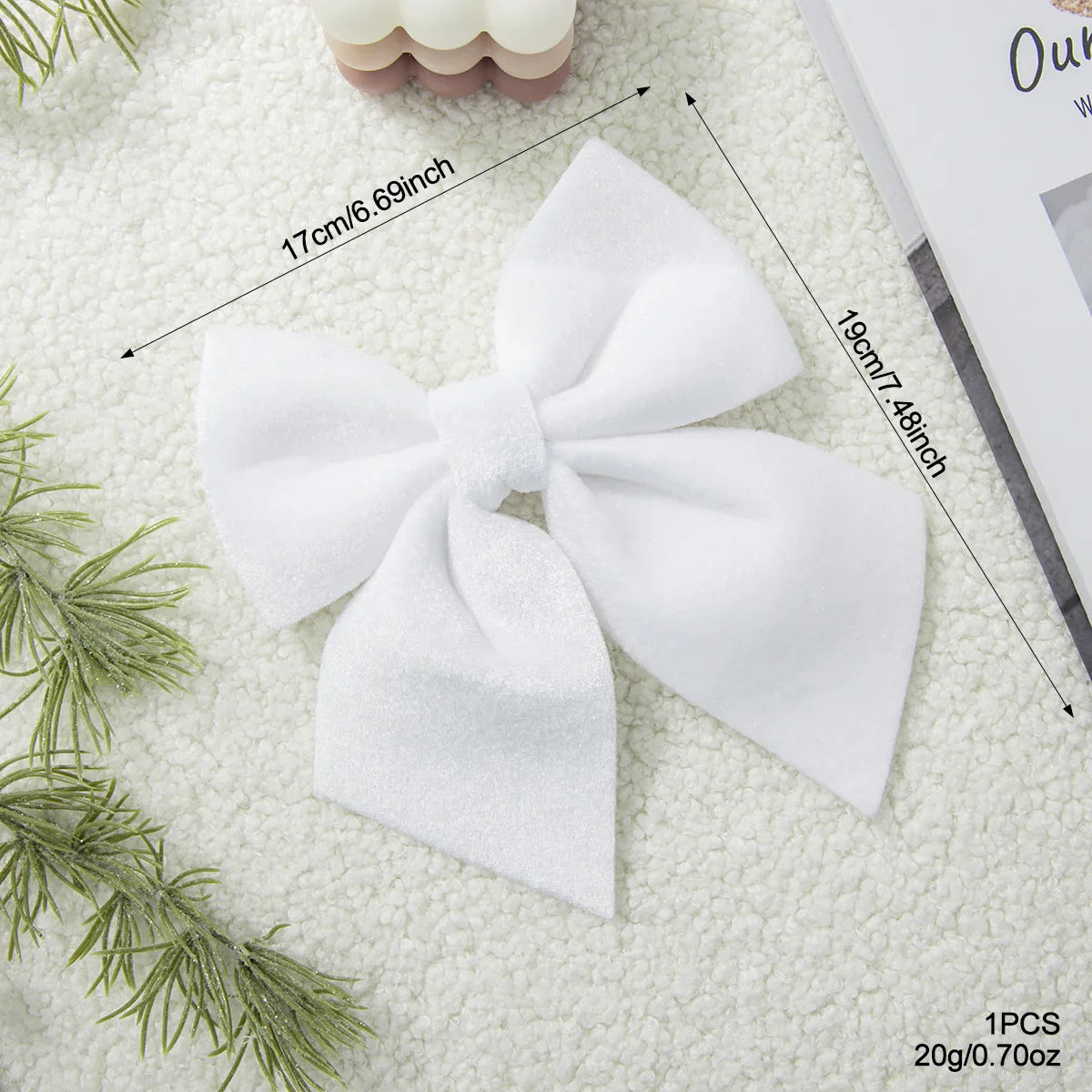 Velvet Christmas Bow Ornament – Pink, Green & White | Tree Decor