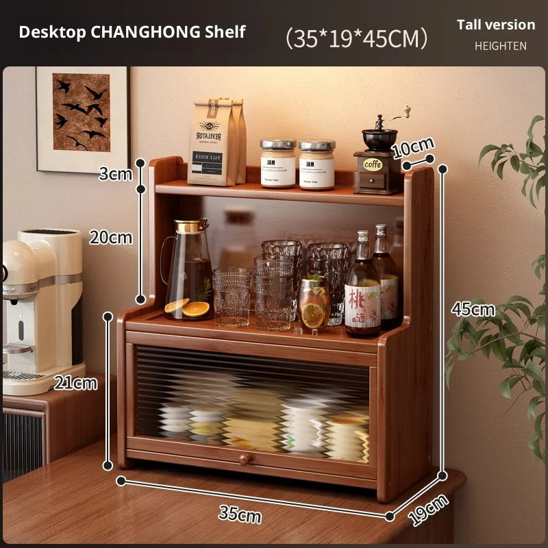 Space Saving Multifunctional Countertop Spice Rack Dustproof Kitchen Organizer Shelf For Home Bathroom Cabinet Storage Peaceful Pleasures Health and Wellness 3 Layer 35cm B