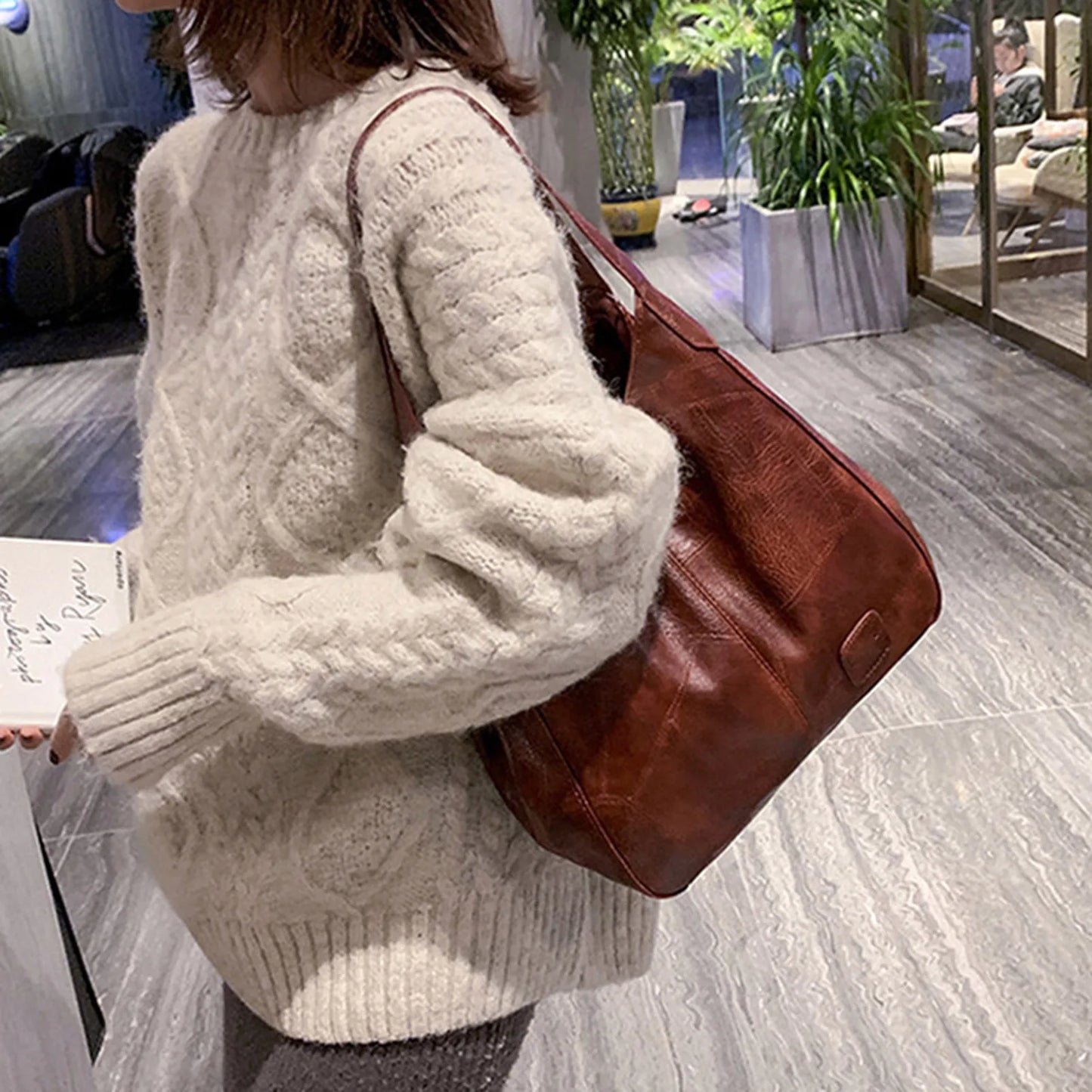 Leather Purses And Handbags For Women Tote Top Handle Shoulder Bag Large Shoulder Bag Leather Tote Crossbody Purses Peaceful Pleasures Health and Wellness