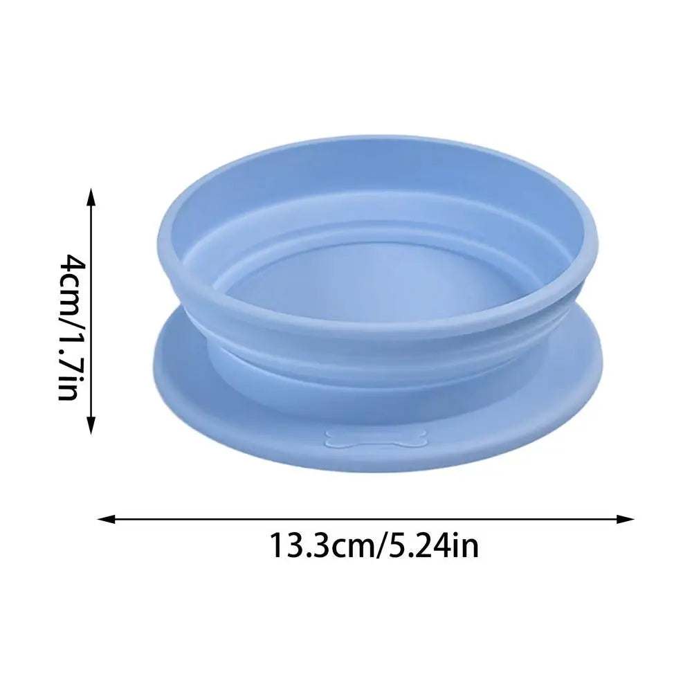 Foldable Silicone Pet Bowl – Portable Travel Food & Water Bowl