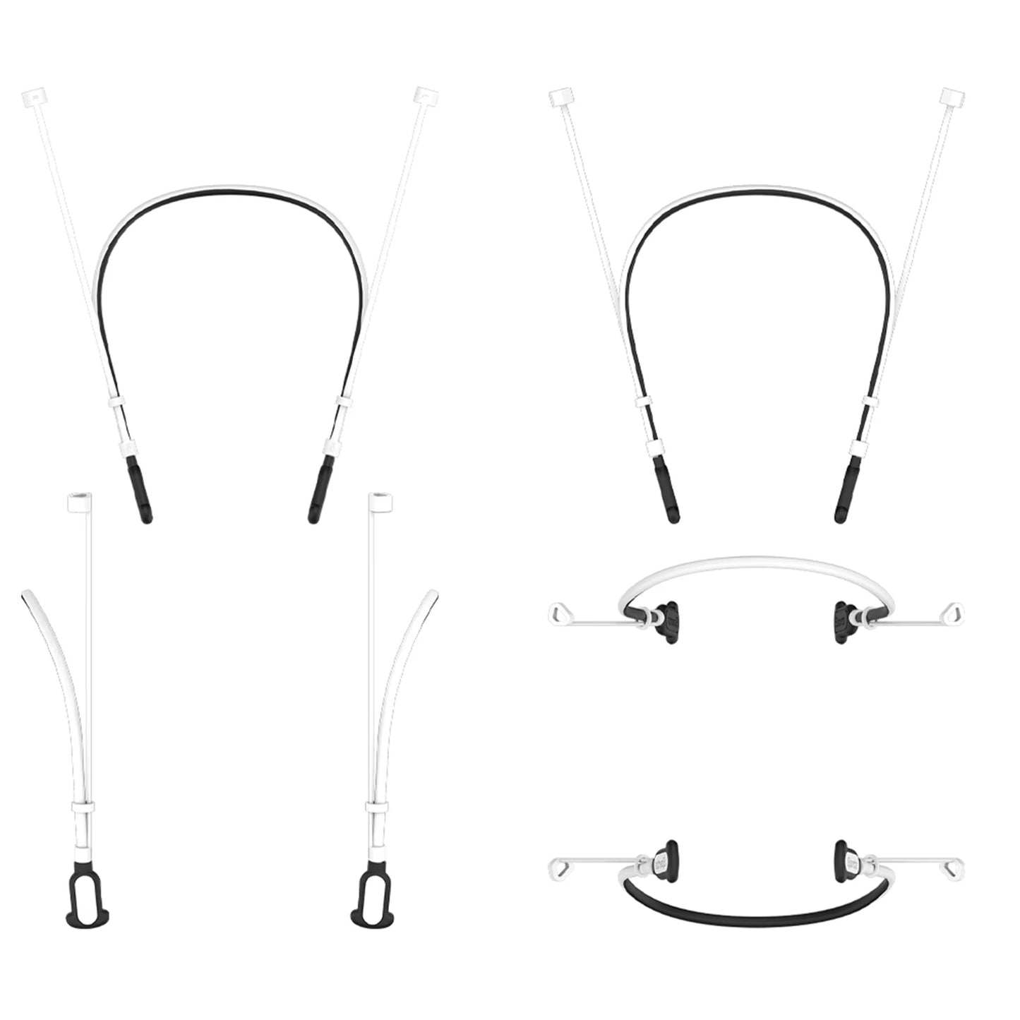 Protective Silicone Rope Soft Silicone Sports Neckband Strap Compatible with Galaxy Buds3 FE(2025)/3 Pro/3 Peaceful Pleasures Health and Wellness White