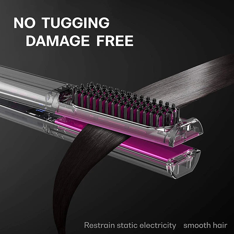 Professional Hair Straightener Infrared and Steam Flat Iron Salon Ceramic Hair Straightening Curler for Hairstyles Peaceful Pleasures Health and Wellness