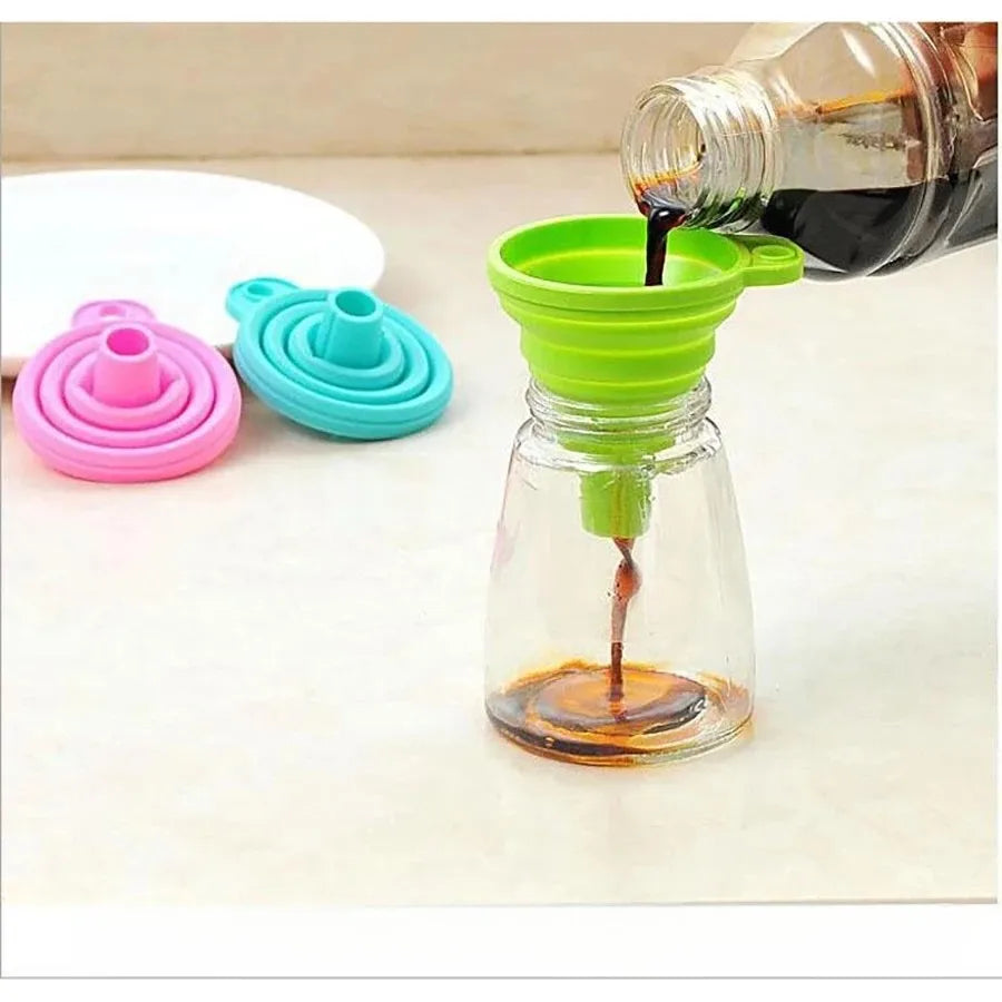 4 Piece Food Grade Silicone Funnel Set,Collapsible Kitchen Gadgets Accessories,,For Filling Water Bottles,Liquid Transfer Peaceful Pleasures Health and Wellness