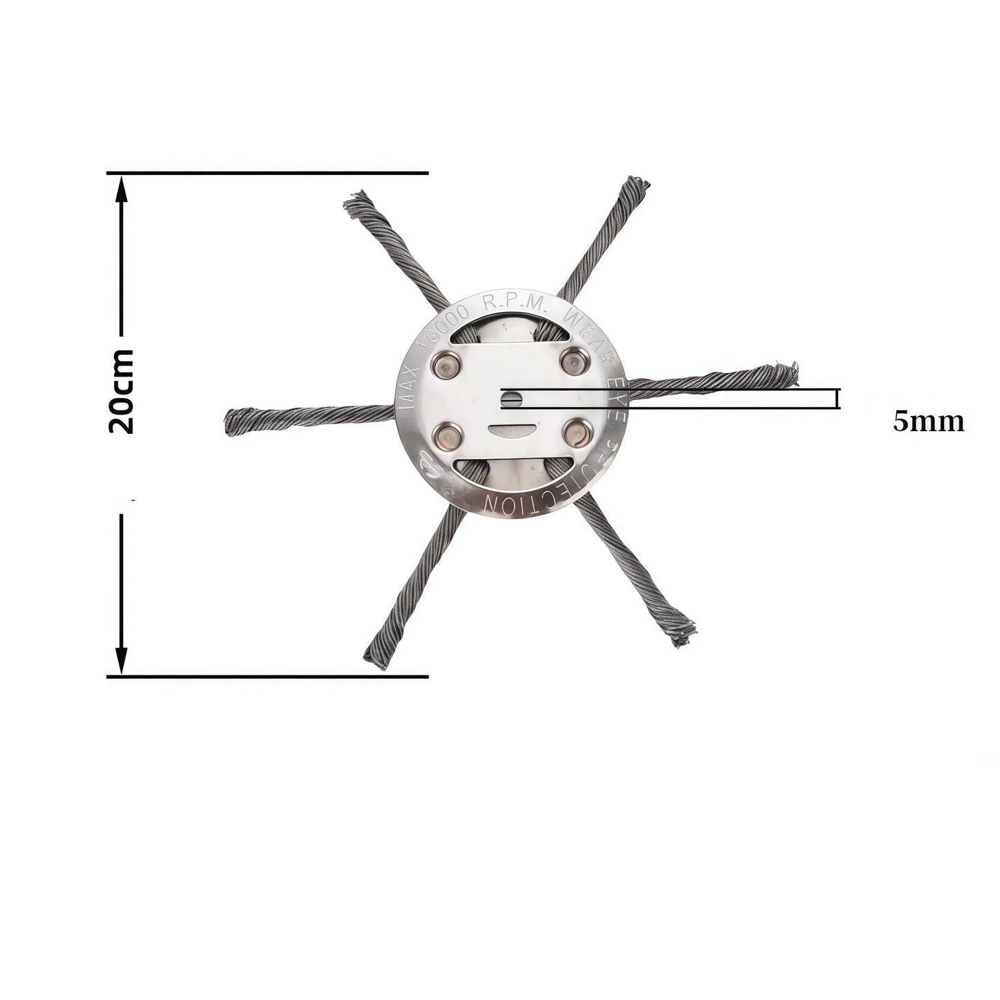 Steel Wire Wheel Weed Brush Trimmer Head – Moss & Rust Removal
