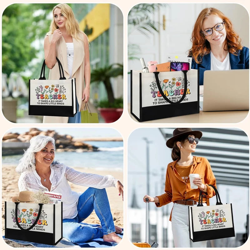 Teacher Appreciation Tote Bag – Thank You Gift for Women Teacher Gift Tote Bag Peaceful Pleasures Health and Wellness