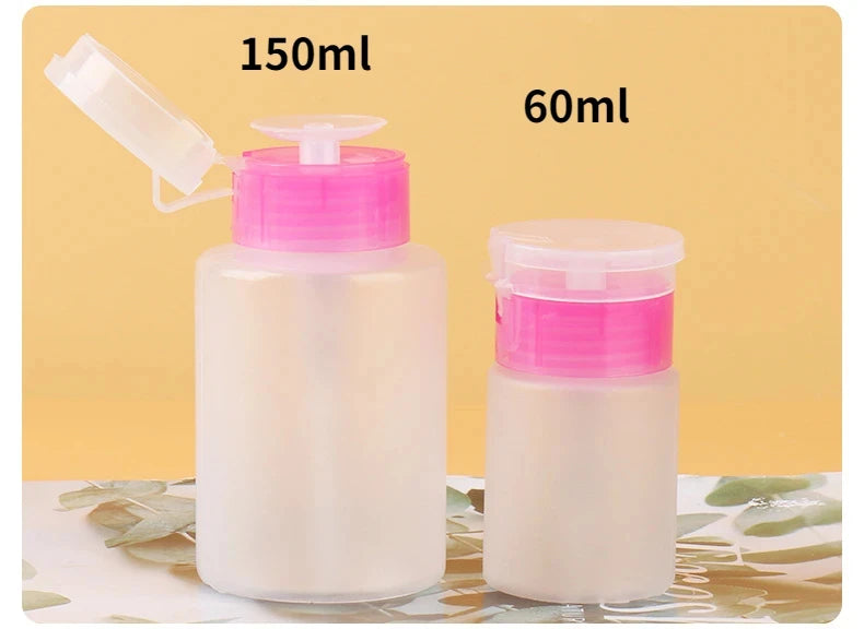 Refillable Press Pump Dispenser Bottle | Nail Remover 60/150ml