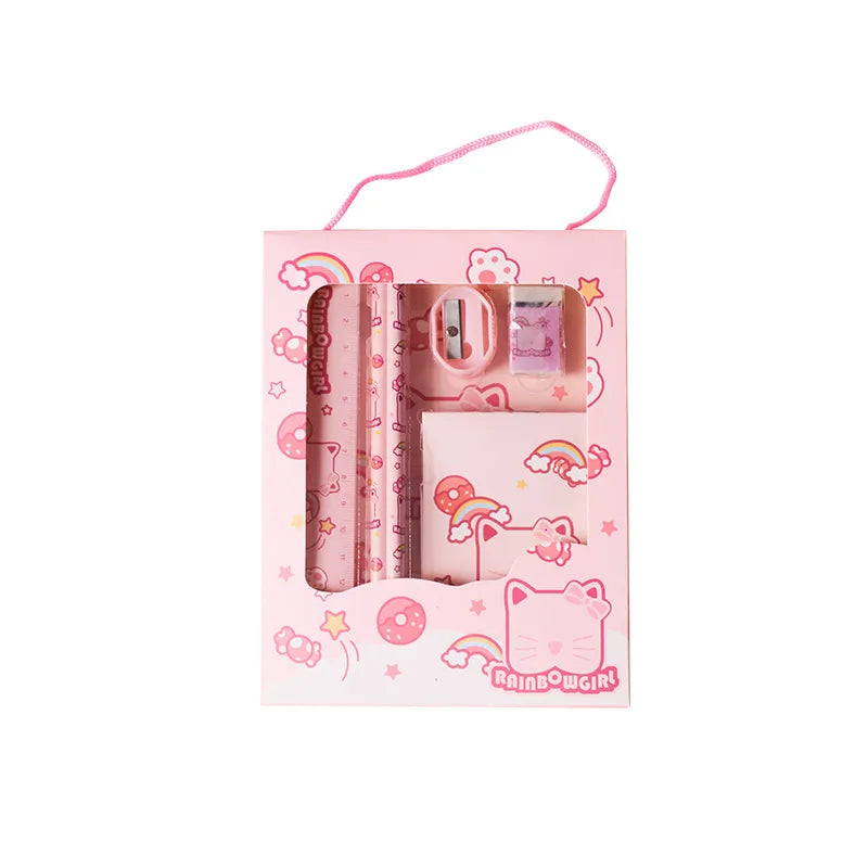 6-Piece Student Stationery Gift Set – Pencil, Eraser & More
