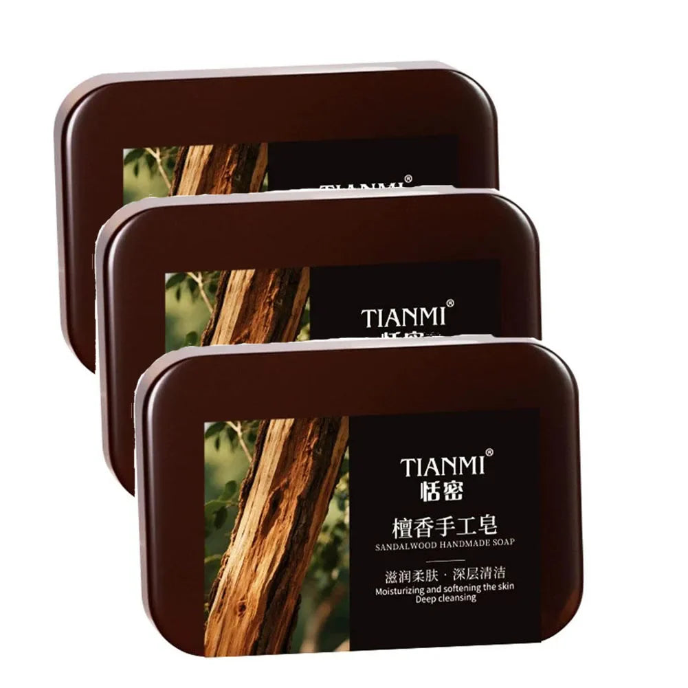 Sandalwood Handmade Soap – 3-in-1 Face Hair Body Bar