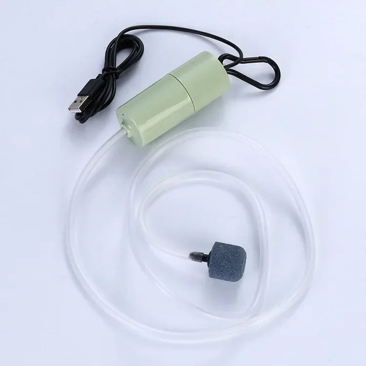 Portable USB Aquarium Air Pump – Silent Mini Fish Tank Aerator