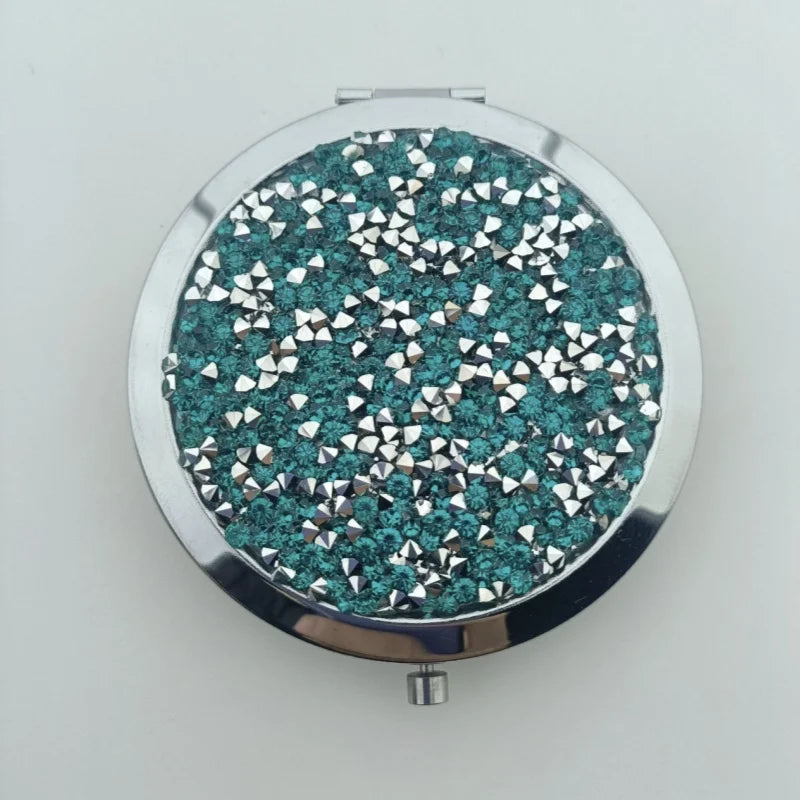 Mini Shiny Makeup Mirror Pocket Mirror Peaceful Pleasures Health and Wellness green