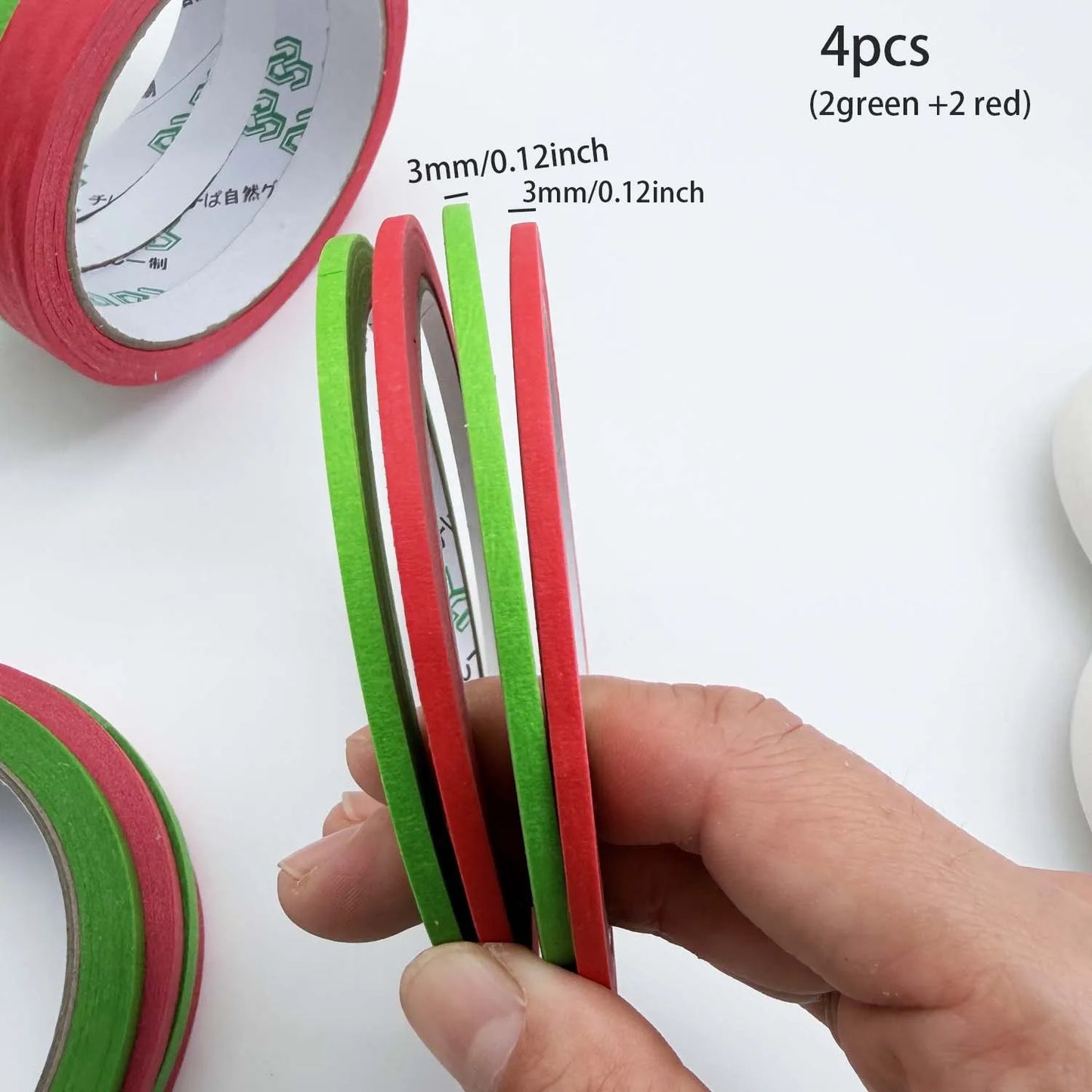 3 Pack Green Painters Tape – Multi-Size Masking Tape DIY & Art