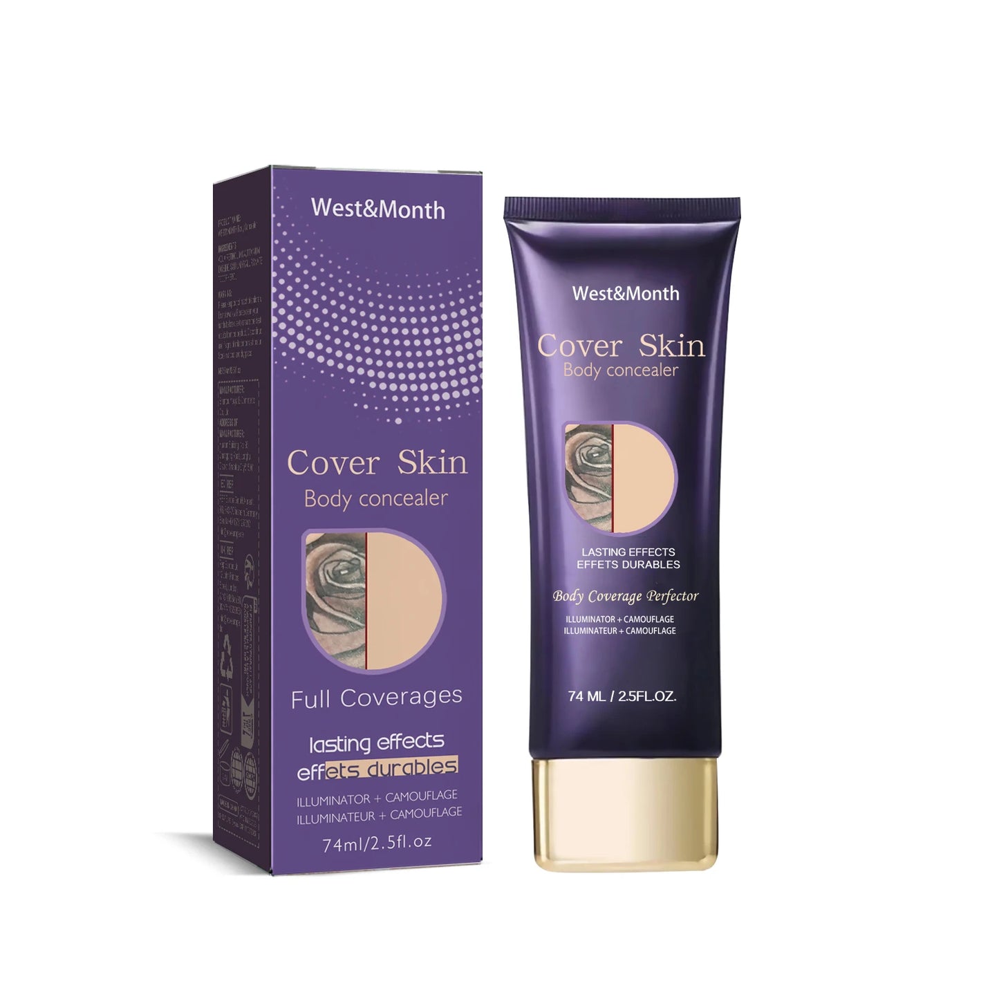 Waterproof Tattoo Concealer Body Cover Cream 74ml | WEST MONTH