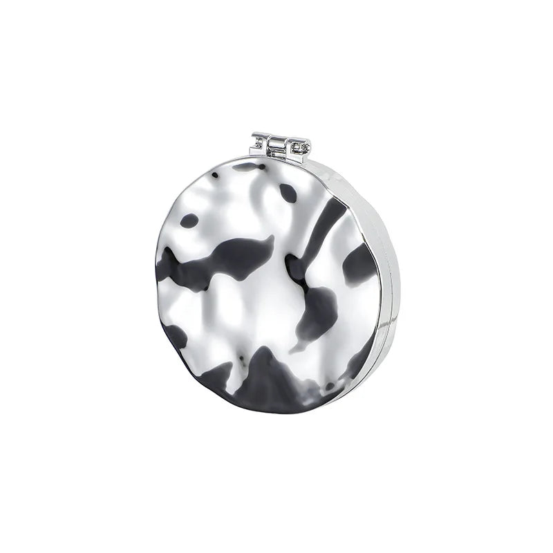 Double-Sided Foldable Compact Makeup Mirror | Round Vanity