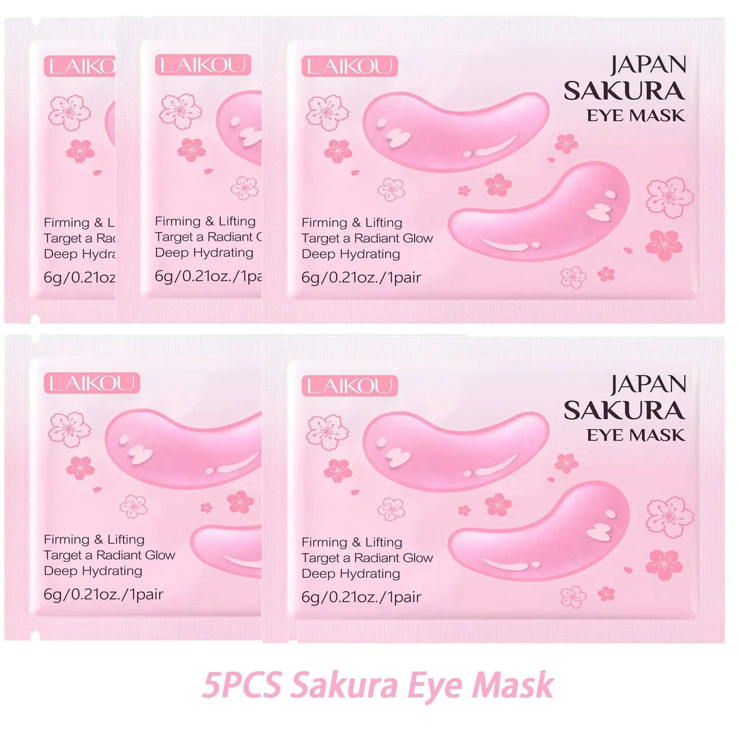 LAIKOU Sakura Eye Mask – Firming Hydrating Under Eye Patches