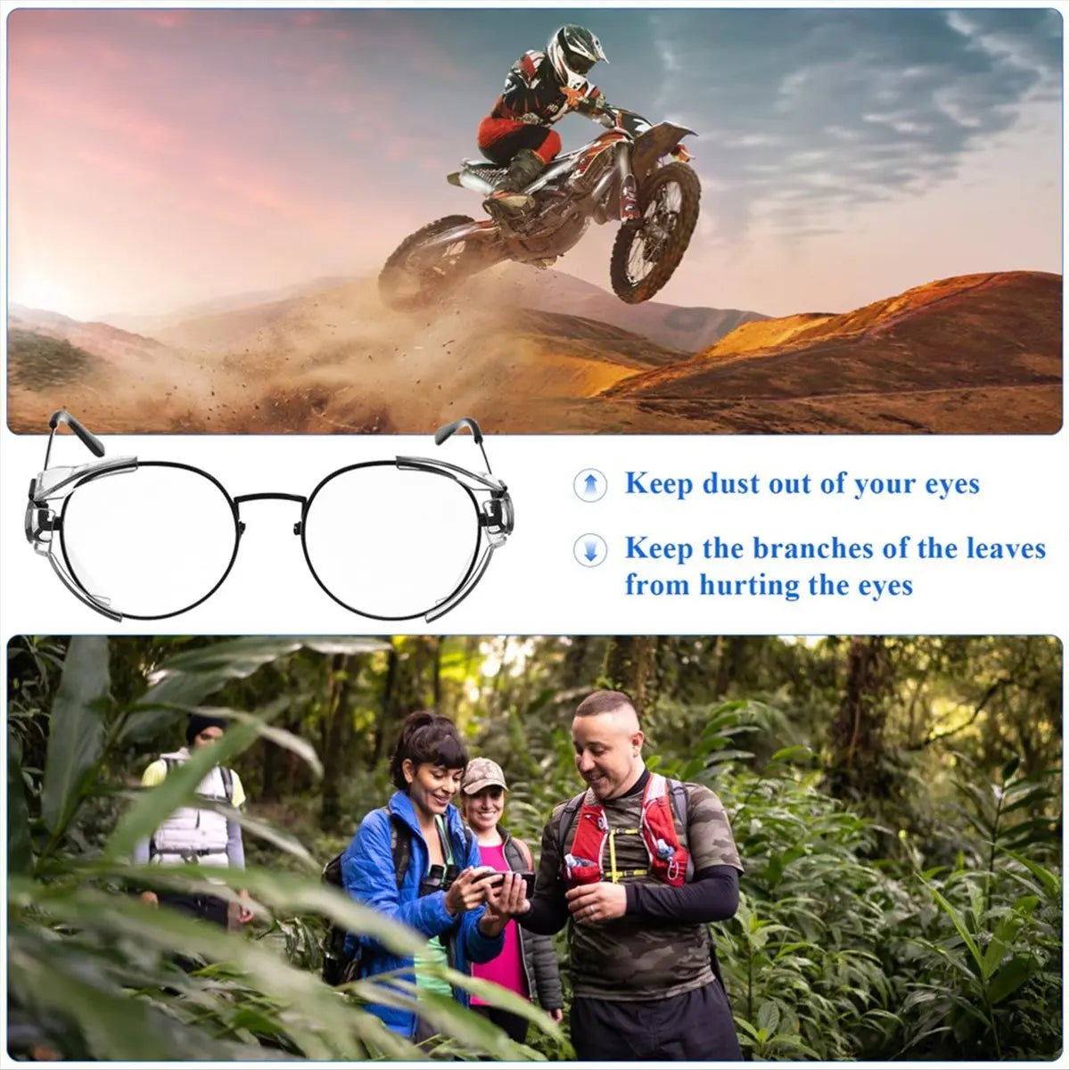 *ABDH 2 Pairs Safety Glasses Side Shield on Eye Glasse Side Shield Anti-Slip on Side Shield for Safety Glasses Peaceful Pleasures Health and Wellness
