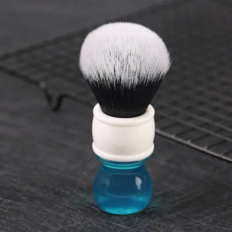 2026 Yaqi 24mm Aqua Tuxedo Synthetic Hair Shaving Brush for Men - Premium Quality Non-Slip Handle Shaving Accessory Peaceful Pleasures Health and Wellness