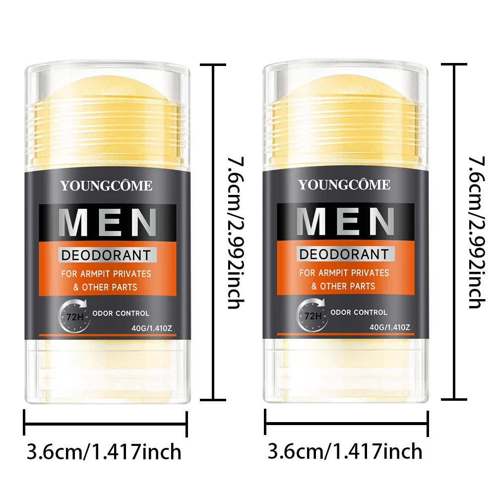 Men Odor Remove Cream Underarm Bad Smell Sweating Removal Armpit Refreshing Antiperspirant Lasting Aroma Deodorant Body Care Peaceful Pleasures Health and Wellness 2PCS