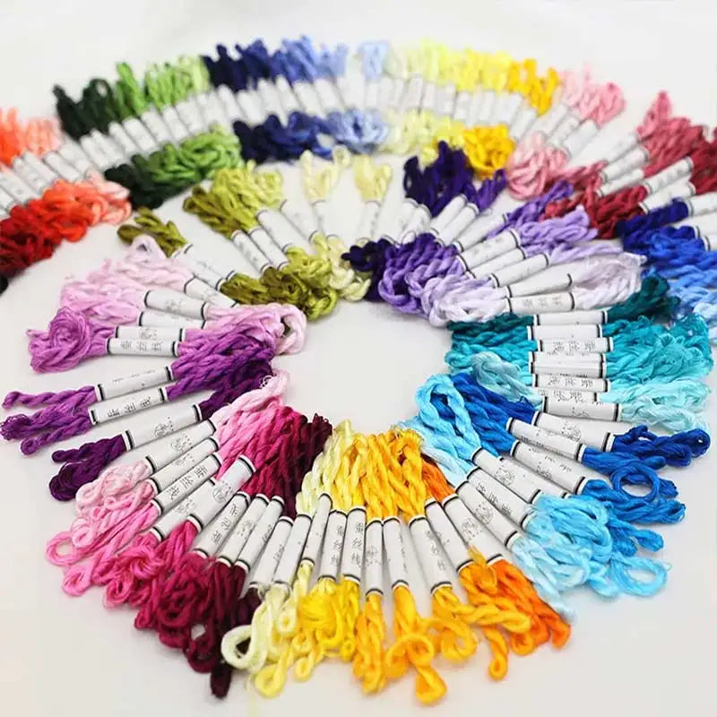 Suzhou Silk Embroidery Thread Set | 30–500 Skeins DIY Craft
