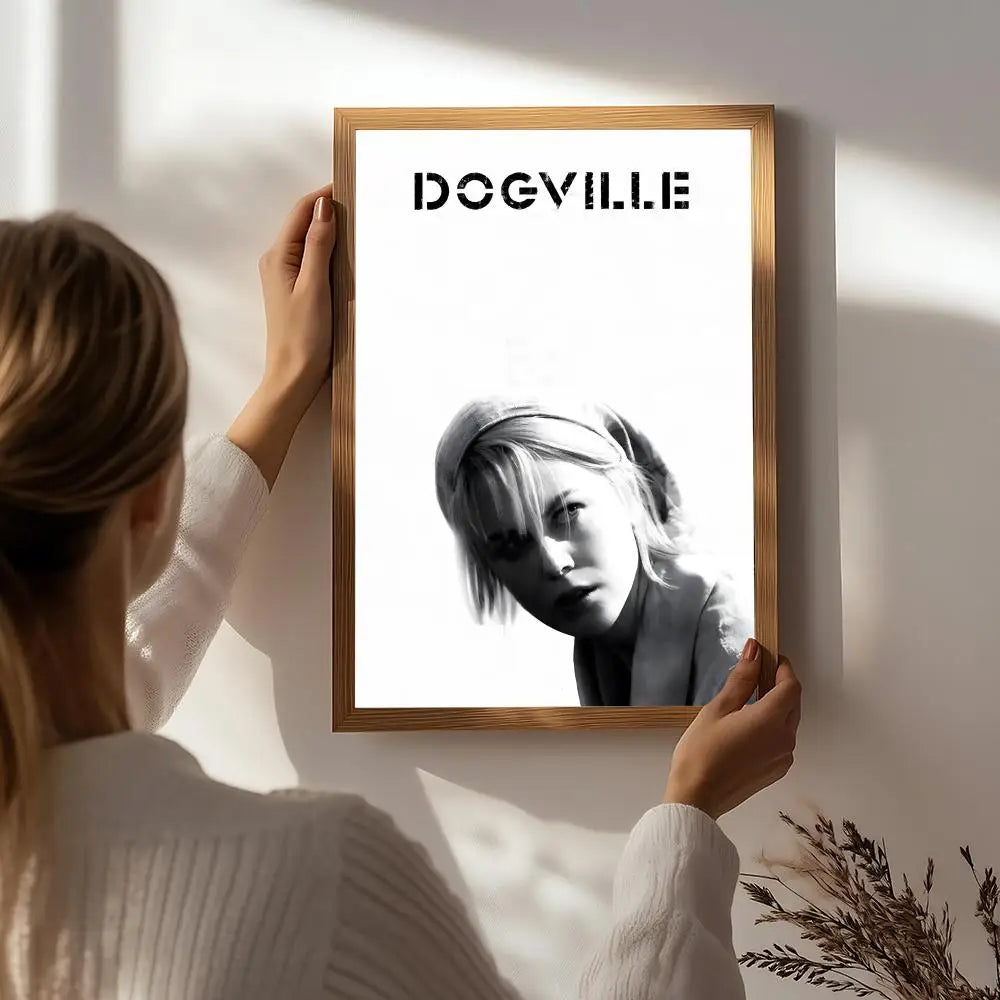 Dogville Movie Poster HD Self-Adhesive Waterproof Wall Art Movie Wall Poster Peaceful Pleasures Health and Wellness White7 15X20cmNoframe