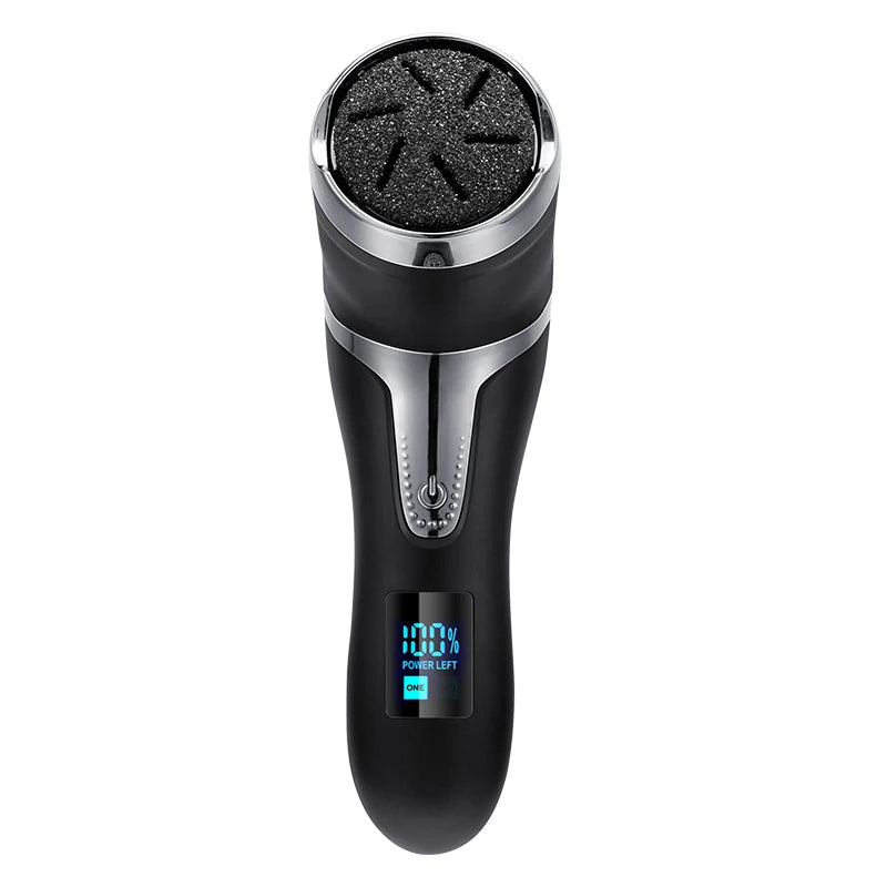 Professional Electric Vacuum Foot Grinder Rechargeable Foot File Exfoliator Callus Remover Pedicure Tools Peaceful Pleasures Health and Wellness black