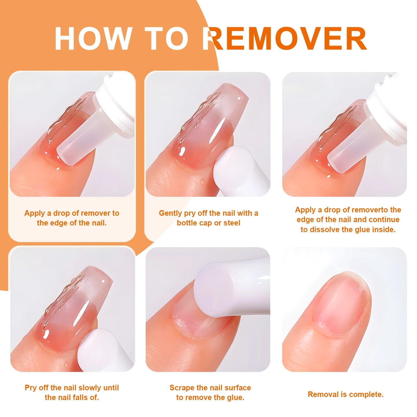 TWOING 10ml Nail Glue Remover for Fake Nails Easily Removes Acrylic Nails, Press-On Nails & Rhinestones - Convenient Prying Cap Peaceful Pleasures Health and Wellness