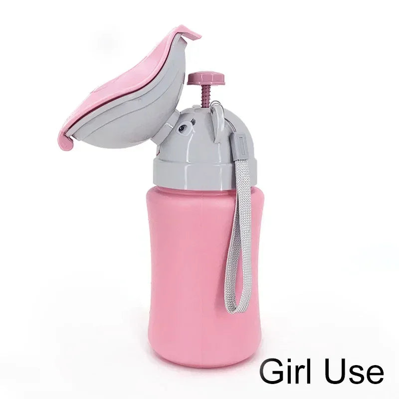 Portable Baby Travel Potty Hygienic Leak Proof Urinal Emergency Toilet for Car Toddler Pee Training Cup Bottle for Kids Boy Girl Peaceful Pleasures Health and Wellness Pink Girl