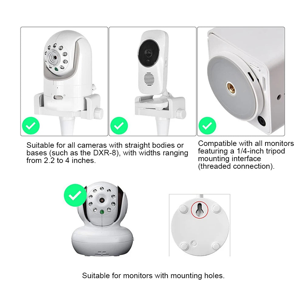 Baby Monitor Mount Camera Shelf for Infant Optics DXR-8 & DXR-8 Pro and Most Baby Monitors Universal Baby Camera Holder Peaceful Pleasures Health and Wellness