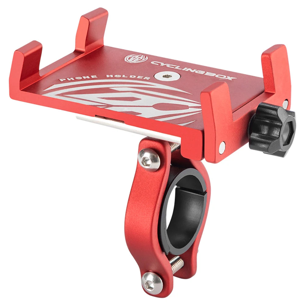 Bicycle Phone Holder 360° Rotation Aluminum Alloy MTB Bike Phone GPS Bracket Scooter Motorcycle Handlebar Mount Cell Phone Stand Peaceful Pleasures Health and Wellness Red B