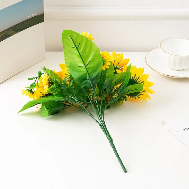 Artificial Silk Sunflower Bouquet | Wedding & Home Decor