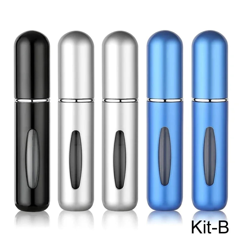 5-Pack Mini 5ml Refillable Perfume Atomizer Travel Spray Bottles