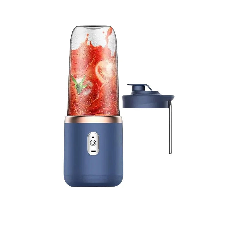 Electric Juicer Cup Portable USB Multifunction Double Cup Juicer Fruit Blender Milkshake Juice Cup Smoothie Blender Peaceful Pleasures Health and Wellness Blue Single Cup