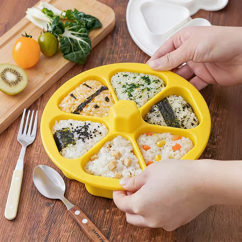 6-in-1 Triangle Sushi Mold Rice Ball Press | Non-Stick Onigiri