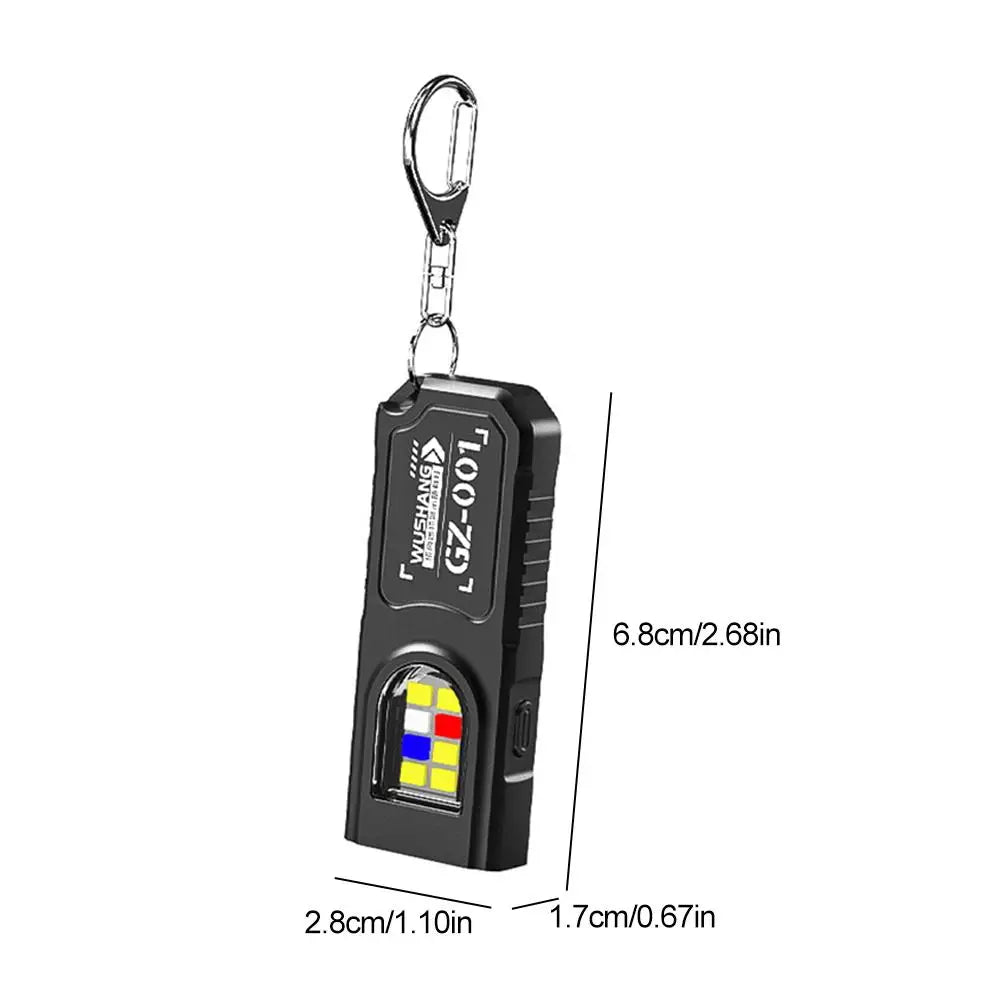 Mini Rechargeable Keychain Flashlight | Magnetic Clip-On EDC Torch