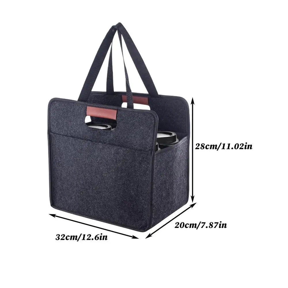 Reusable Drink Cup Carrier, Foldable Tote Bag With Handles for Daily Commute Car Picnic Cruise Party Grocery Outdoor Travel Peaceful Pleasures Health and Wellness L