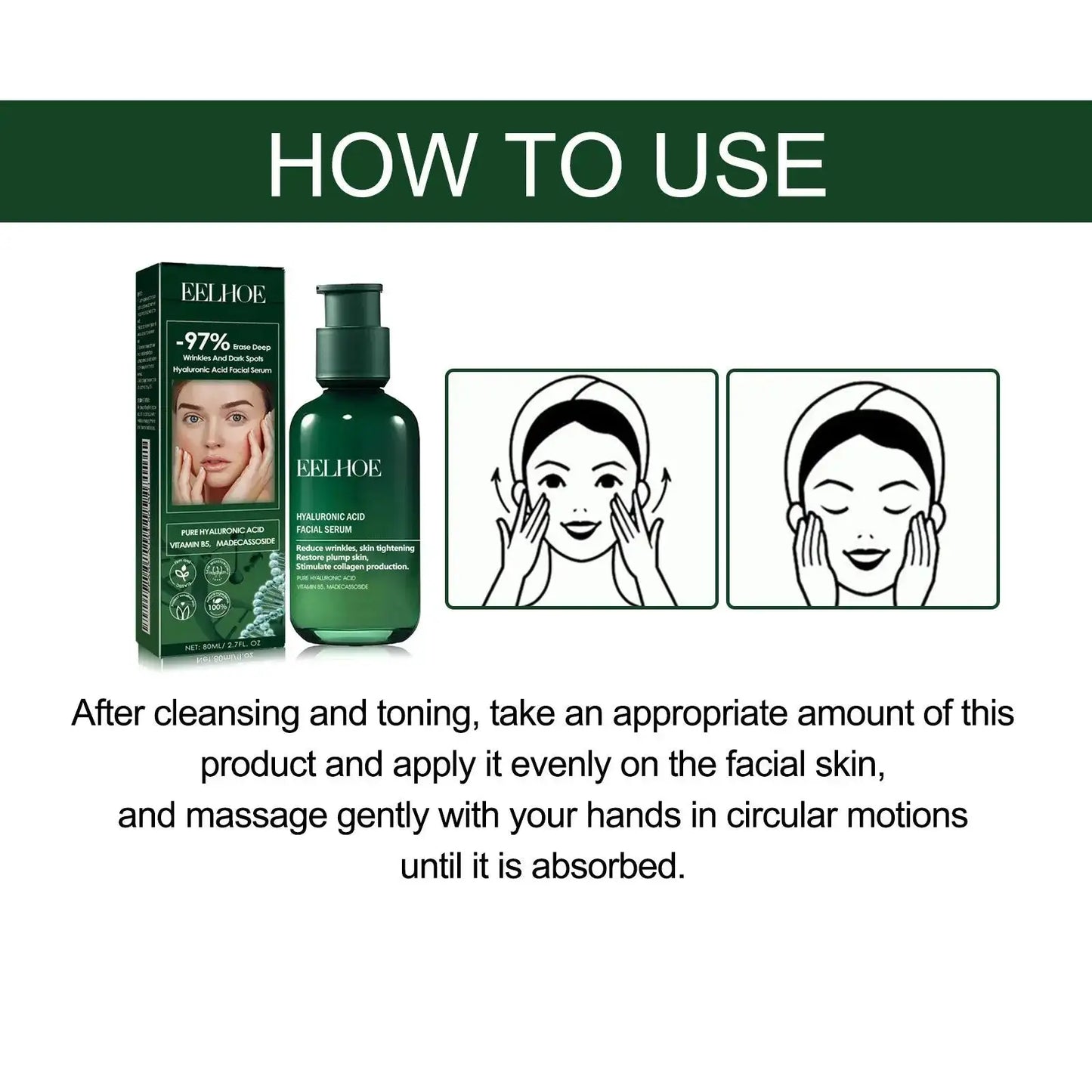 Hyaluronic Acid Firming Essence for Face & Neck – 80ml Peaceful Pleasures Health and Wellness