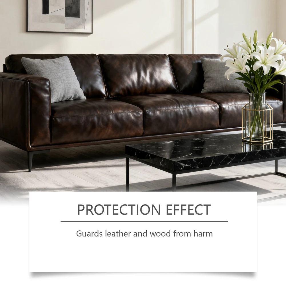 Leather Conditioner And Restorer For Sofas 100% Natural & Safe Beeswax Formulas Scuffed Hardwood Floor Touch-Up Cream Peaceful Pleasures Health and Wellness