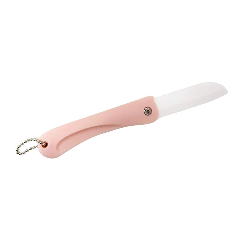 Fruit Knife Portable Folding Ceramic Household Products Mini Convenient Durable And Practical Kitchen Peeling Knife Peaceful Pleasures Health and Wellness pink