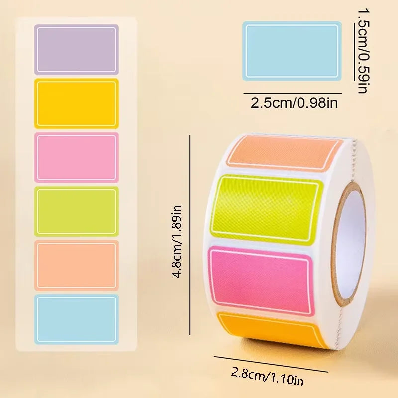 500-Piece Waterproof Color-Coded Index Tabs & Sticky Labels
