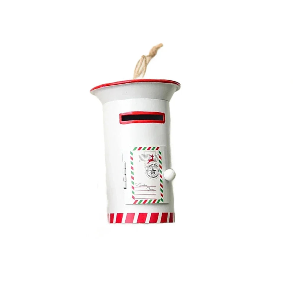 Metal Christmas Mailbox Ornaments | Festive Tree Decorations