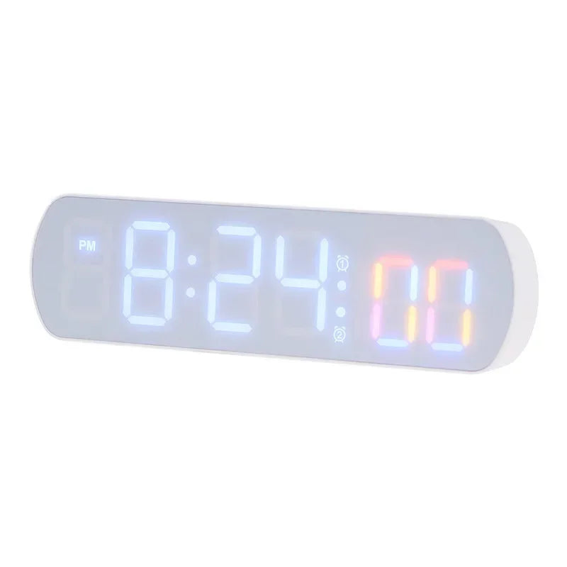 Modern LED Digital Alarm Clock – Voice Control, Jump Seconds