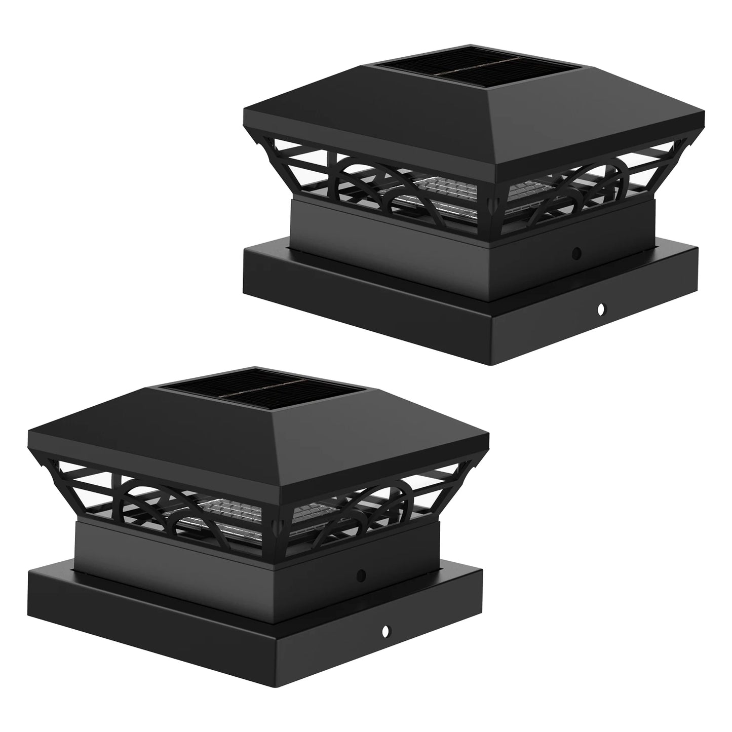 Solar Column Head Fence Lights | Waterproof Outdoor Garden