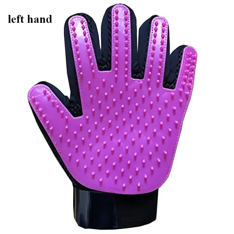 Pet Grooming Gloves for Dogs & Cats – 2-in-1 Deshedding Mitt