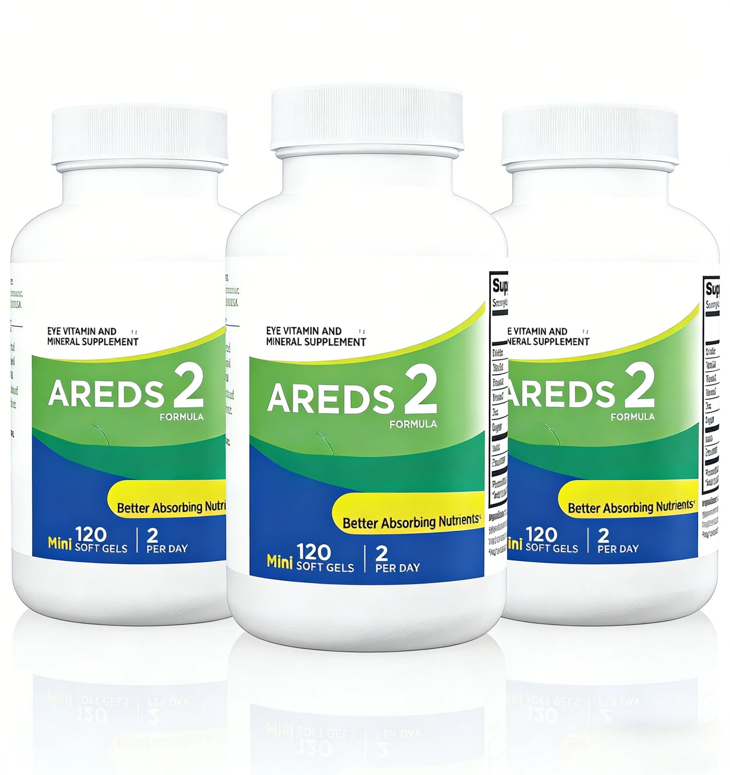 AREDS 2 Eye Vitamins Lutein Zeaxanthin C E Zinc | 120 Softgels