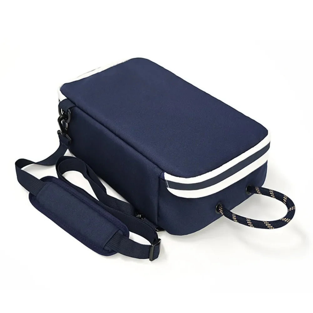 Portable Cuboid Shoe Bag – Breathable Travel Organizer & Shoulder Strap