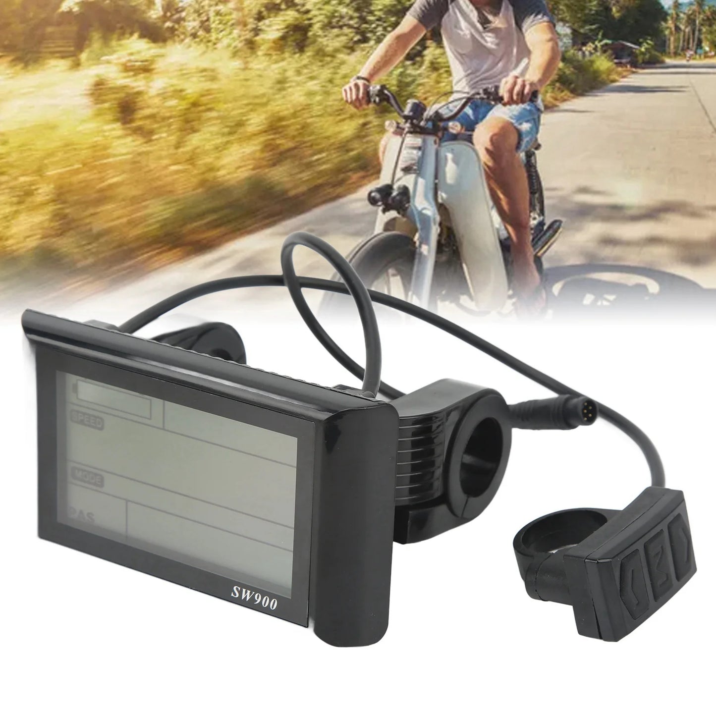Electric Scooter LCD Display Meter Bike SW900 Waterproof Connector