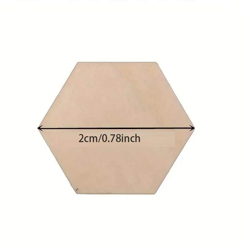 100 Hexagonal Wood Chips – DIY Crafts, Wedding & Party Decor
